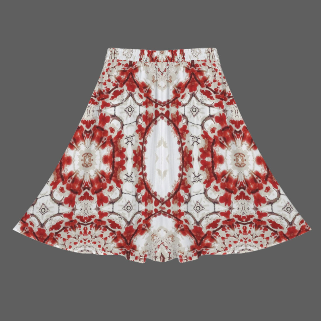 A Line Elastic Waist Skirt with Pockets Frosty Buffalo Berries