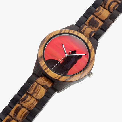 Wooden Watch Indian Ebony Horse at Sunrise