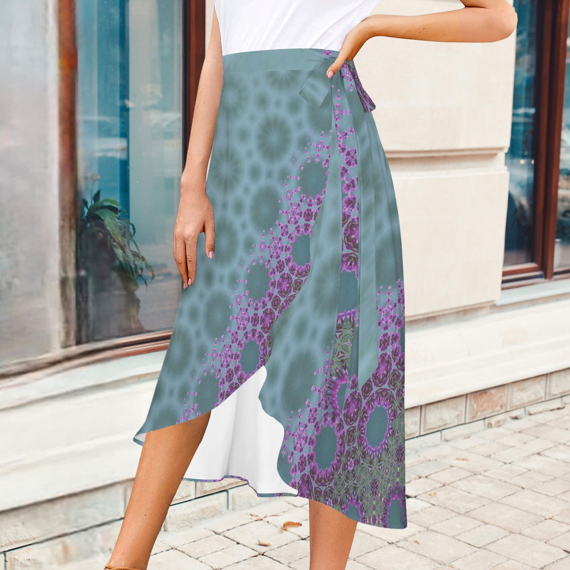 Tie Waist Wrap Skirt Dames Rocket