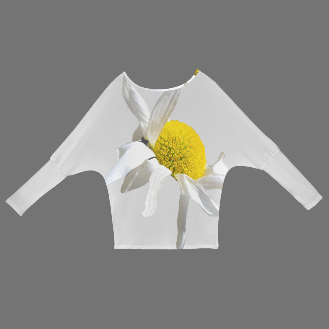 Batwing Long Sleeve Sweater Daisy Gray