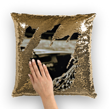 Load image into Gallery viewer, Shattered Windshield Sequin Cushion Cover
