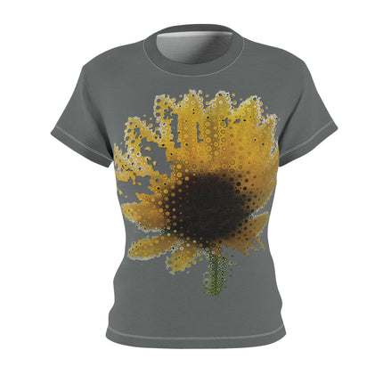 Women's Cut & Sew Tee (AOP) Sunflower Dark Gray