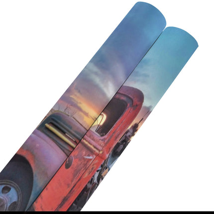 Gift Wrap 2 Rolls Old Red Truck Gift Wrapping Paper 58"x 22.5"(2 Rolls)