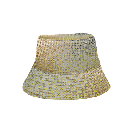 Bucket Hat Unisex Shattered Windshield Gold and Charcoal Ombre