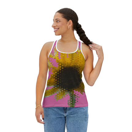 Women's Tank Top (AOP) Sunflower Pink