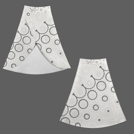 Skort Black and Ivory Geometric