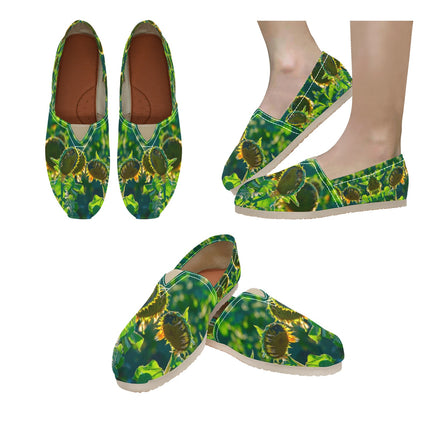 Espadrilles Canvas Sunflowers Green