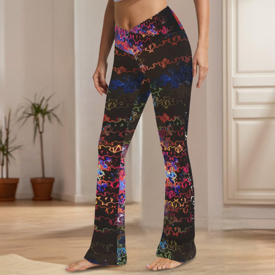 Flare Leggings Glass Multi Black