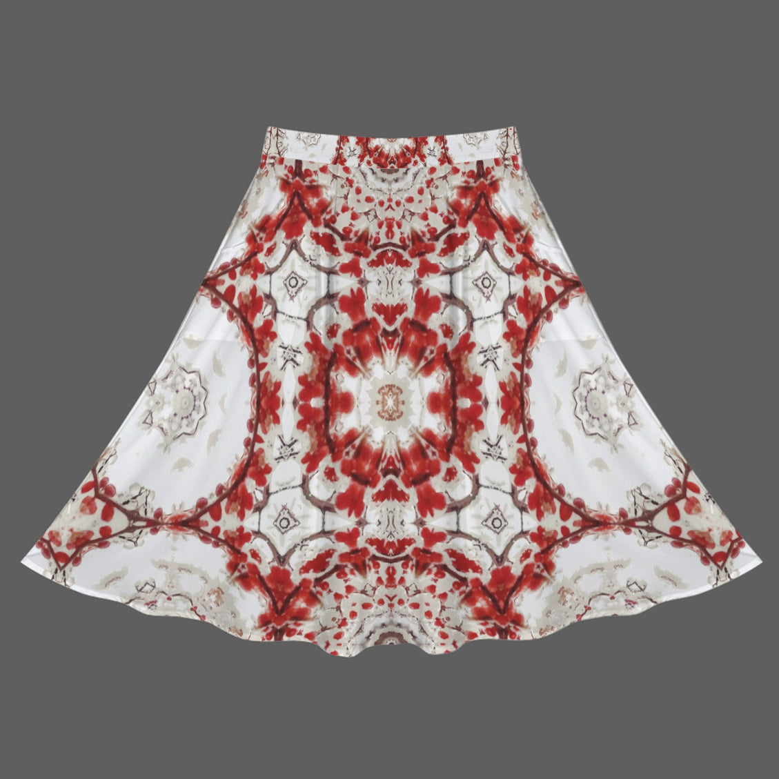 A Line Elastic Waist Skirt with Pockets Frosty Buffalo Berries