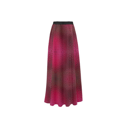 Beach Cover Up Split Skirt Red Leaves Abstract