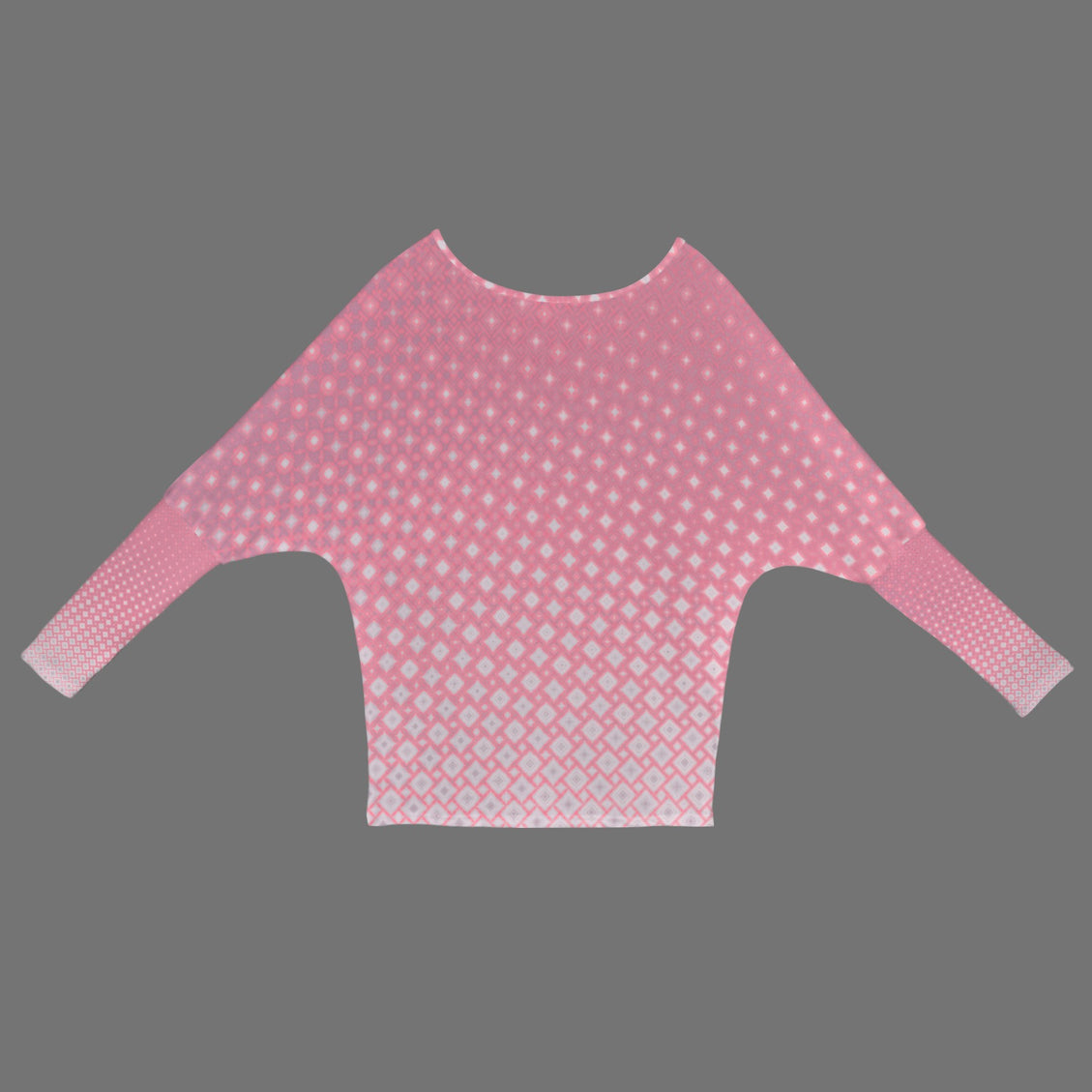 Batwing Long Sleeve Sweater Pink Sunrise Ombre