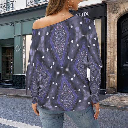 Batwing Long Sleeve Top Purple Glass