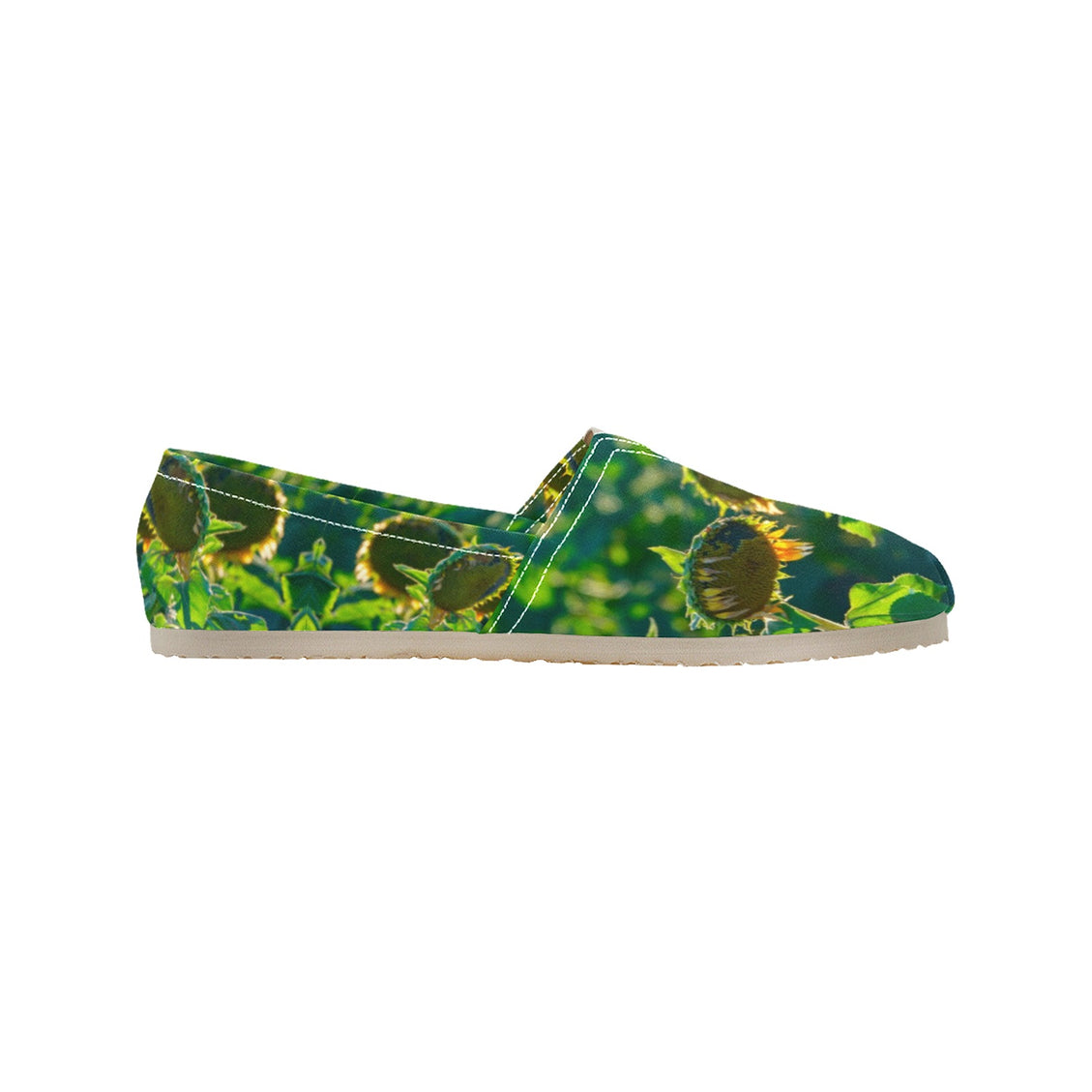 Espadrilles Canvas Sunflowers Green