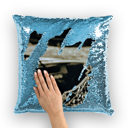 Shattered Windshield Sequin Cushion Cover