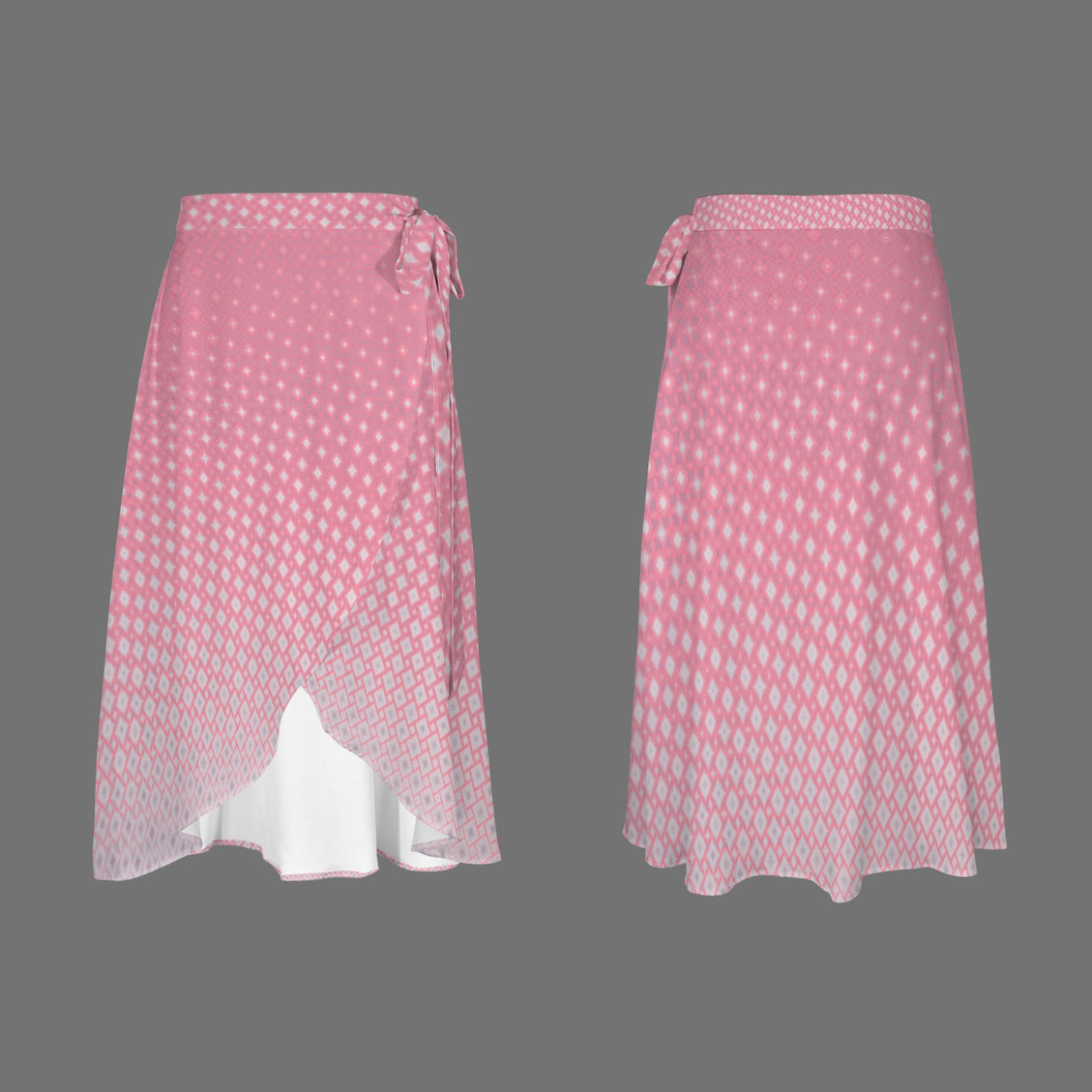 Tie Waist Wrap Skirt Pink Sunrise Ombre