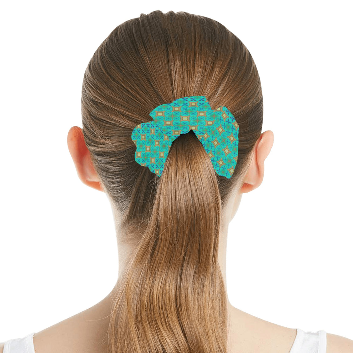 Scrunchie Peacock Turquoise