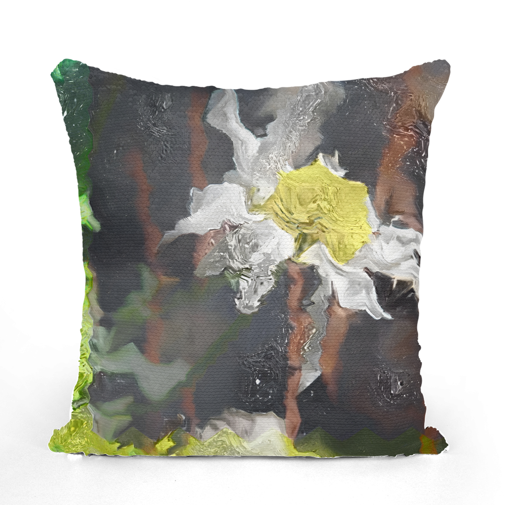 Daisy Sequin Cushion Cover