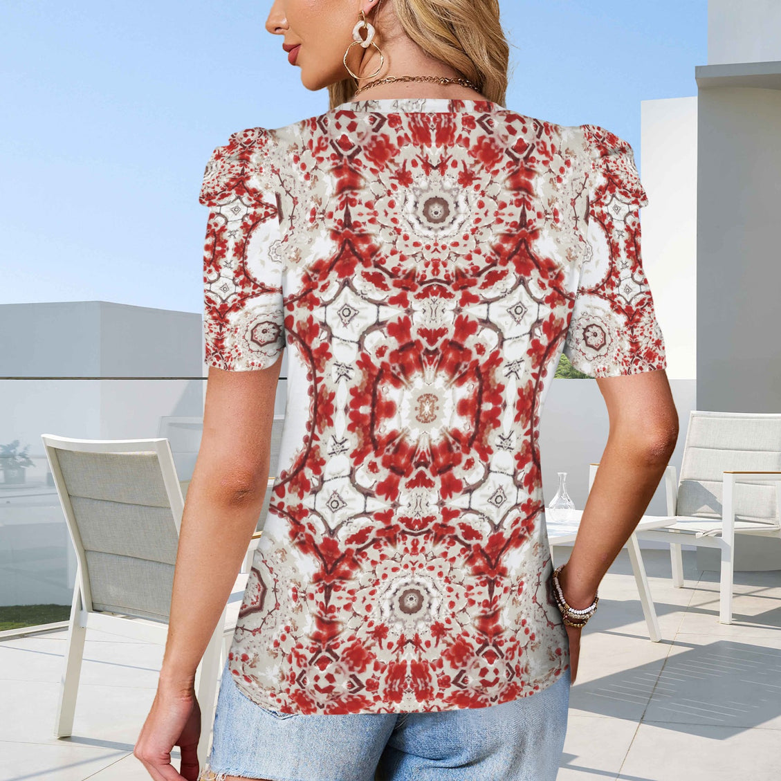 Puff Sleeve T-Shirt Buffalo Berries