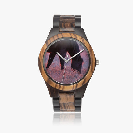 Wooden Watch Indian Ebony Horse Frosty Sunrise