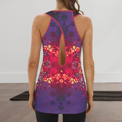 Cross Back Tank Festive Abstract