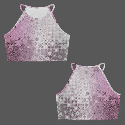 Cropped Tank Pink Glass Ombre