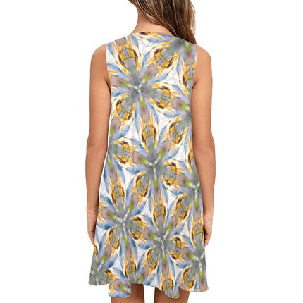 Tank Dress Sunflower Lakeside Sunset Geometric