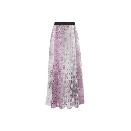 Beach Cover Up Split Skirt Pink Glass Ombre