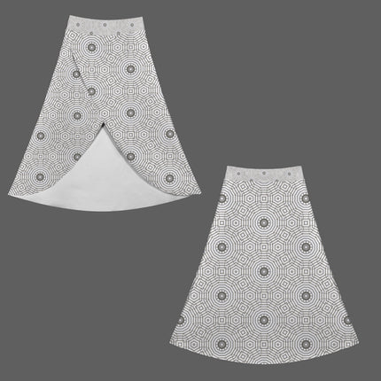 Skort Carnival Tile Black Gray and White