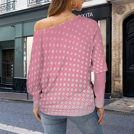 Batwing Long Sleeve Sweater Pink Sunrise Ombre