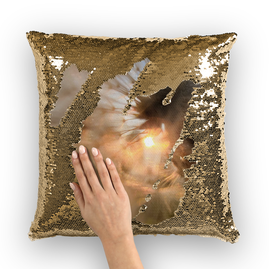 Dandelion in the Sun Sequin Cushion Cover