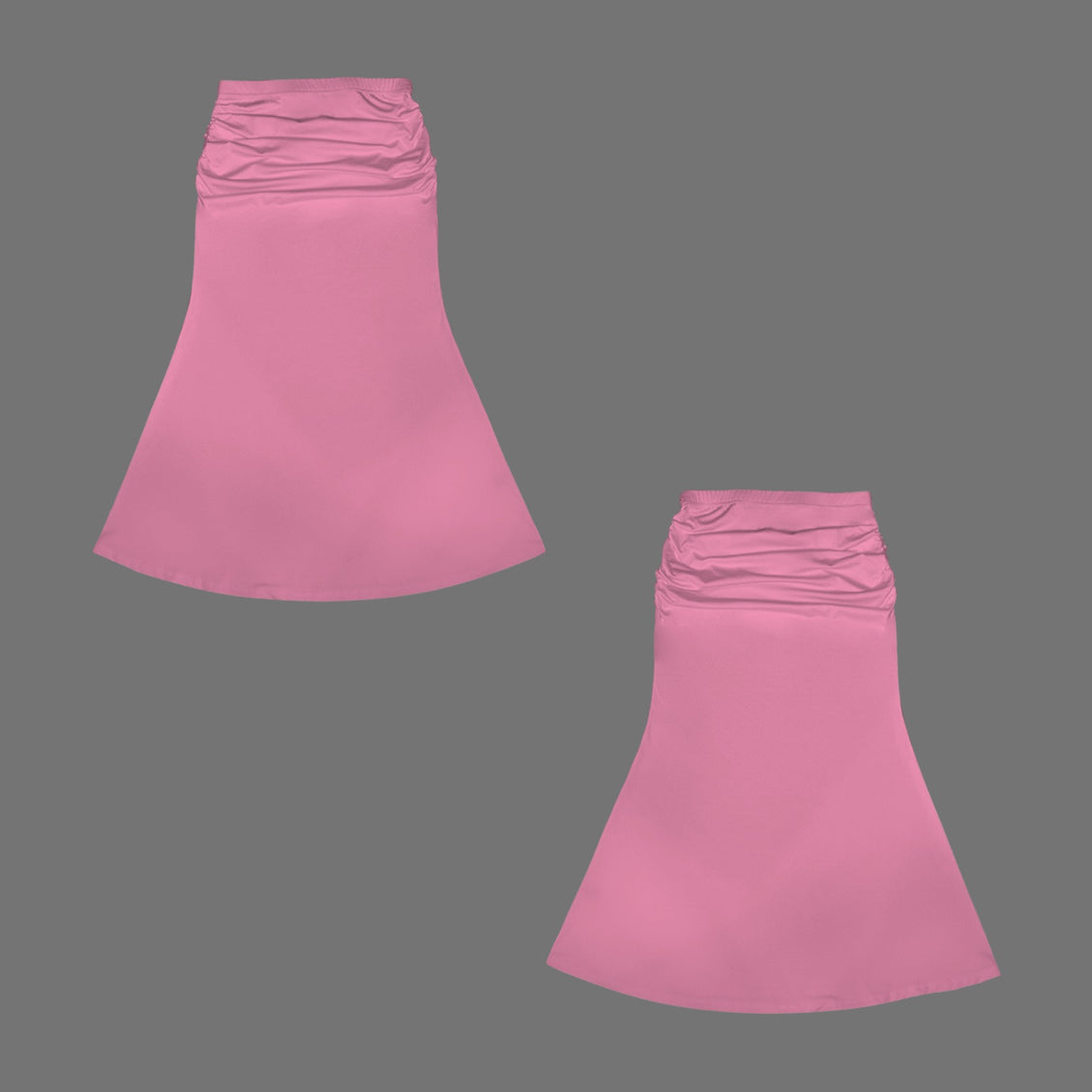 High Waist Pleated Maxi Skirt Pink