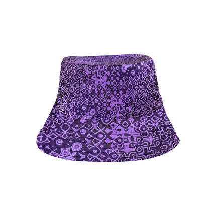 Bucket Hat Unisex Purple and Black Abstract