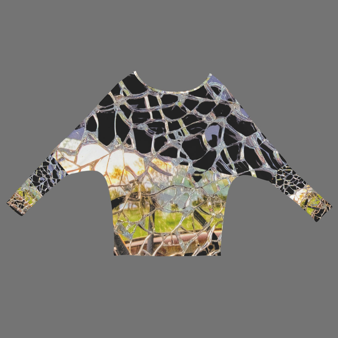 Batwing Long Sleeve Top Shattered Windshield