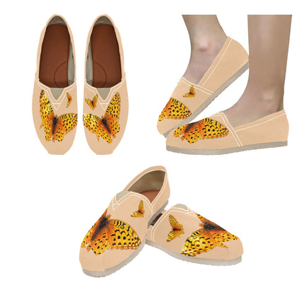 Espadrilles Canvas Butterflies Tangerine