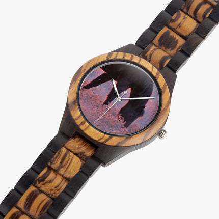 Wooden Watch Indian Ebony Horse Frosty Sunrise