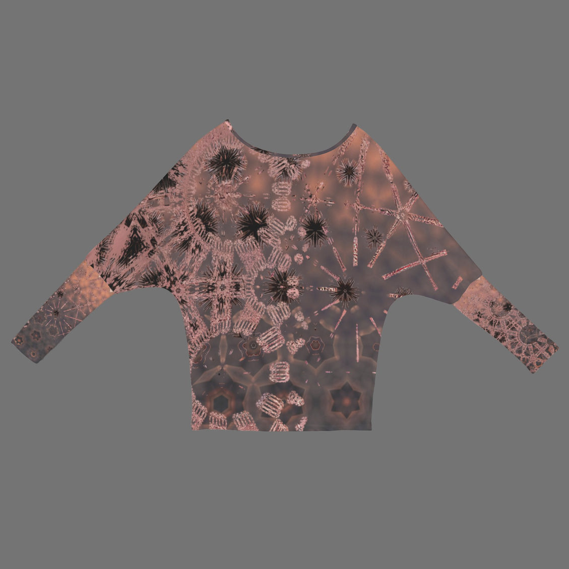 Batwing Long Sleeve Top Thistle with Copper Graphic