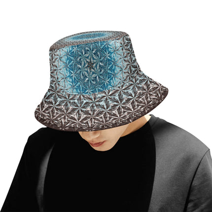 Bucket Hat Unisex Blue Glass Mandela