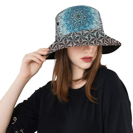 Bucket Hat Unisex Blue Glass Mandela