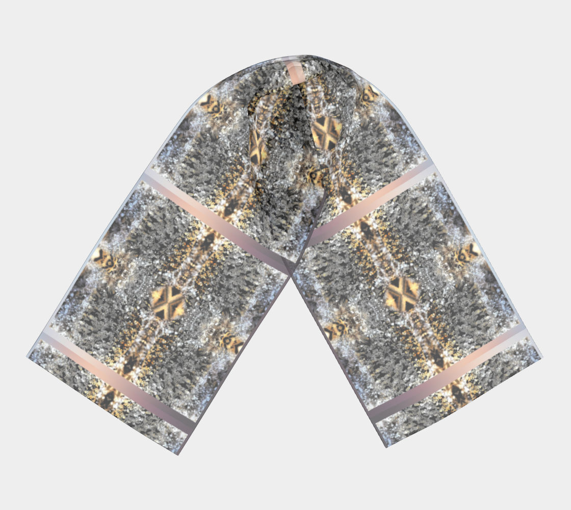 Shimmering Feathers Long Scarf