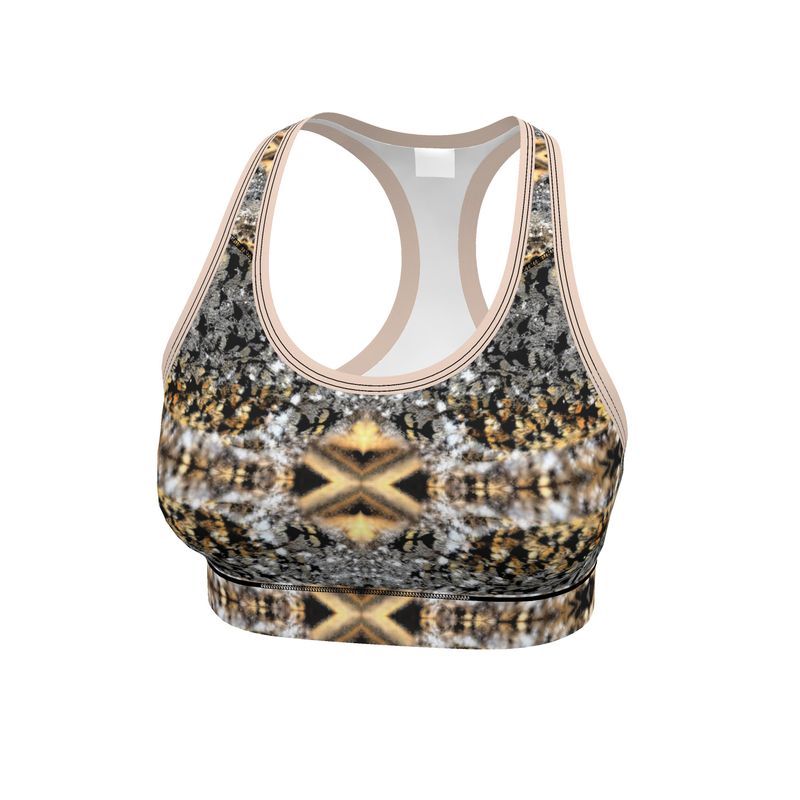 Shimmering Feathers Sports Bra