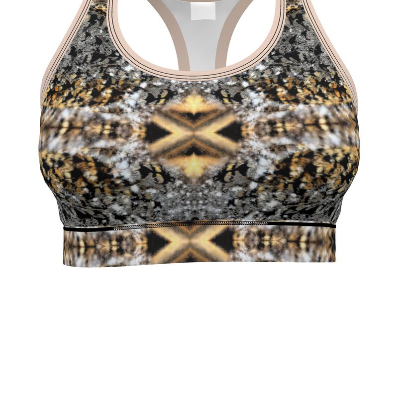 Shimmering Feathers Sports Bra