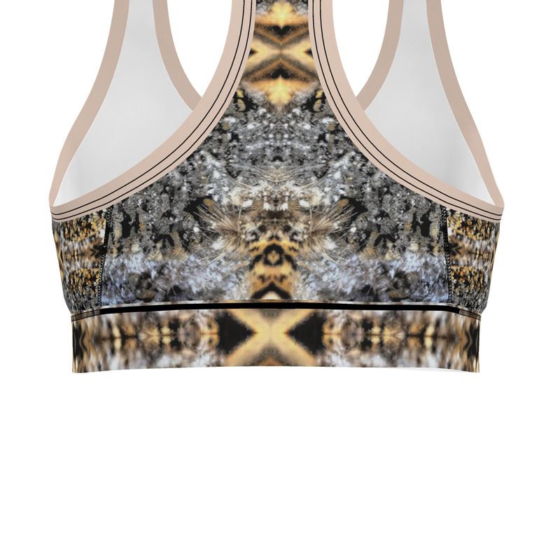 Shimmering Feathers Sports Bra