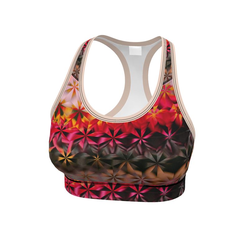 Wildflowers at Sunset Sports Bra