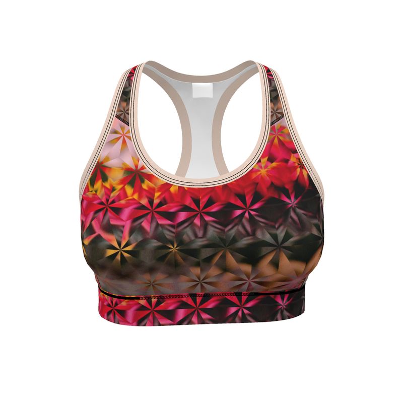 Wildflowers at Sunset Sports Bra