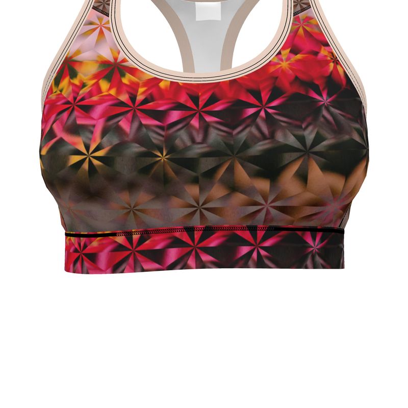 Wildflowers at Sunset Sports Bra