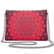 Charger l&#39;image dans la galerie, Crossbody Bag with Chain Hollyhocks Geometric
