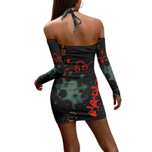 Load image into Gallery viewer, Rusty Old Truck Halter Lace-up Dress
