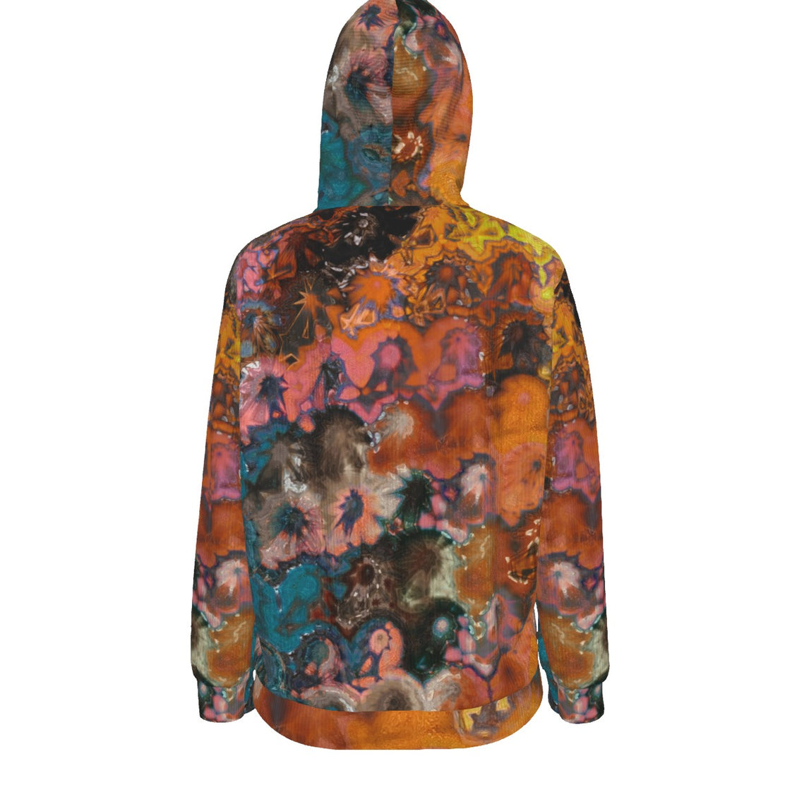 All-Over Print Women's Slim Pullover Hoodie Frosty Feathers