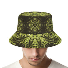 Load image into Gallery viewer, Bucket Hat Green Glass Geometric
