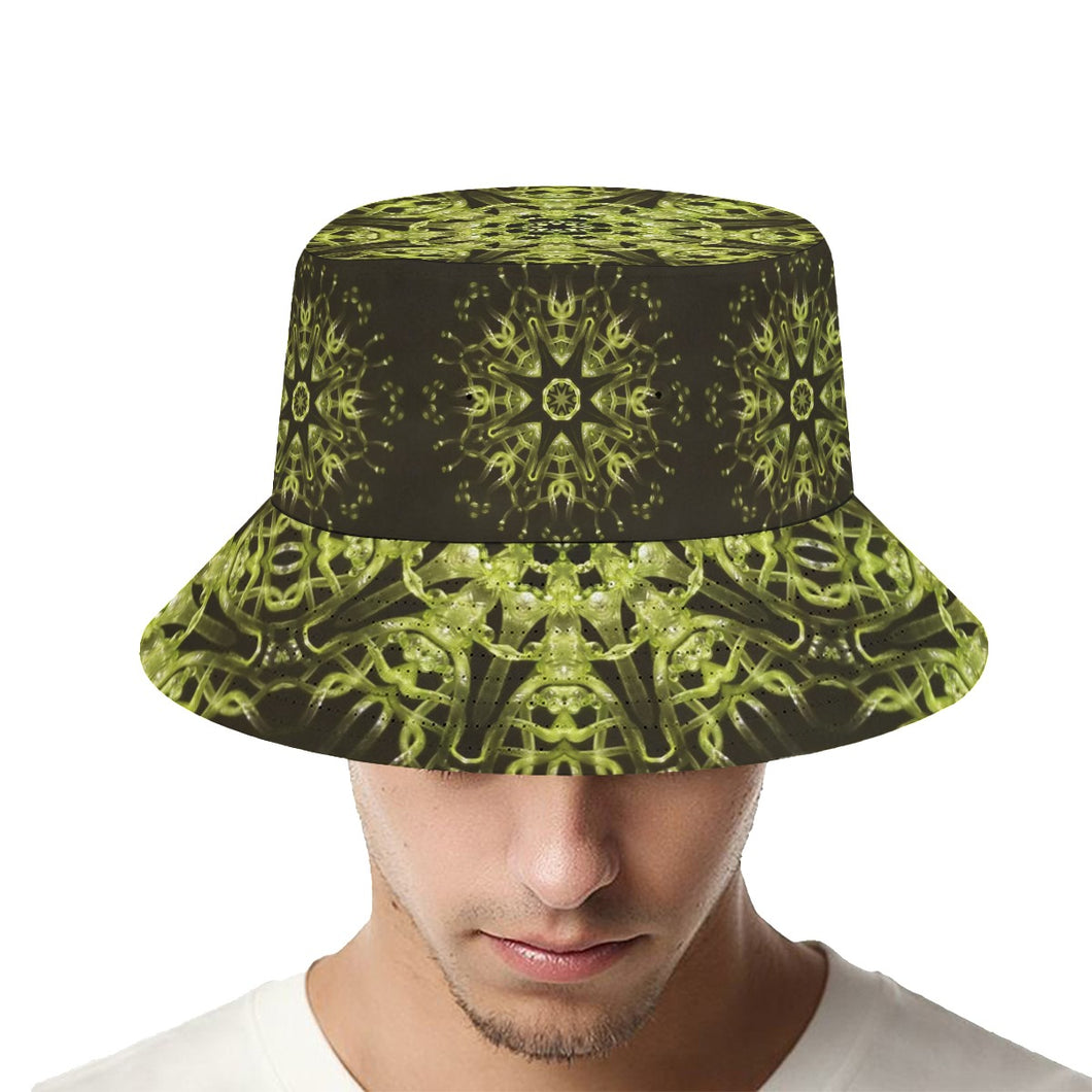Bucket Hat Green Glass Geometric